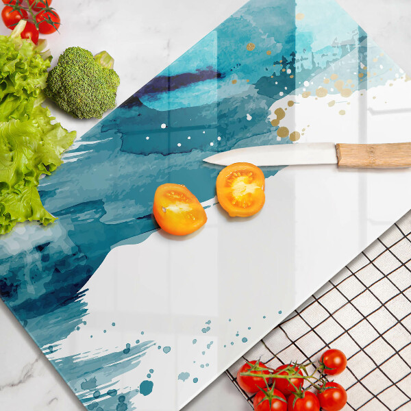 Üveg vágódeszka Kék foltok