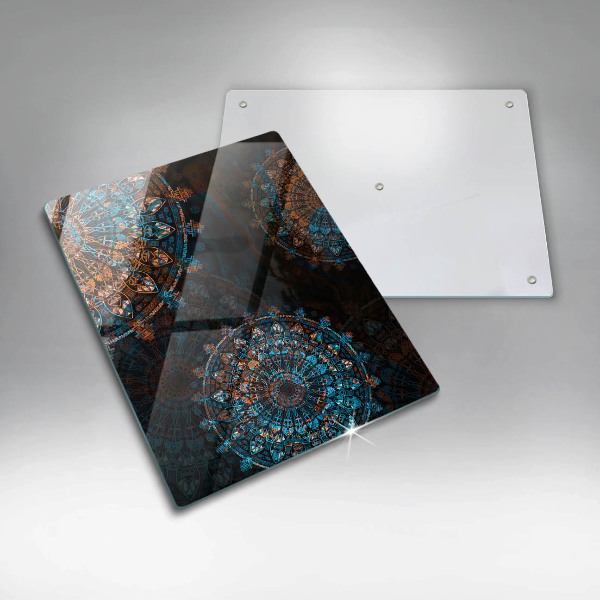 Üveg vágódeszka Boho vintage kerekek