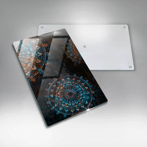 Üveg vágódeszka Boho vintage kerekek