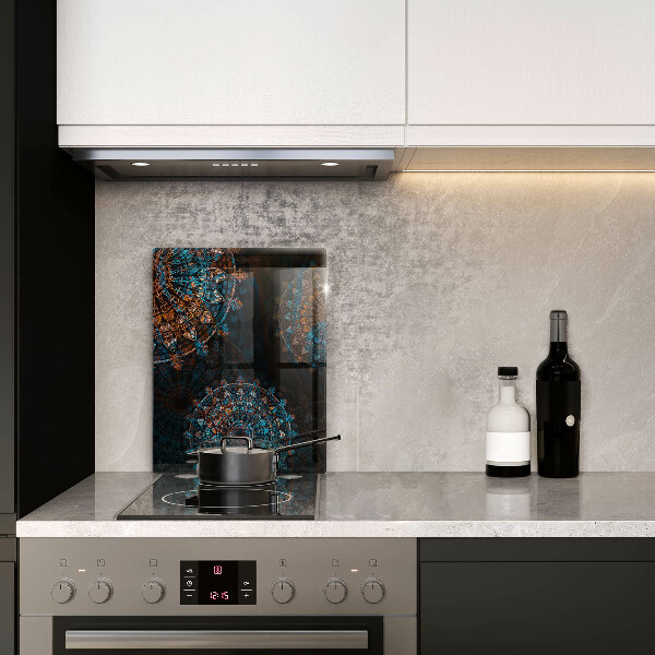 Üveg vágódeszka Boho vintage kerekek