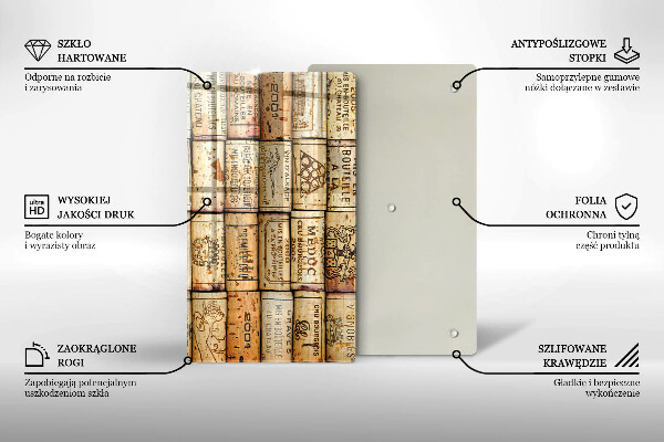 Üveg vágódeszka Régi bordugók