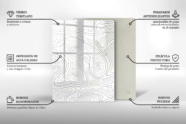 Üveg vágódeszka Régi bordugók