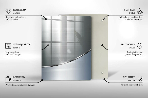 Üveg vágódeszka Modern világos táblák