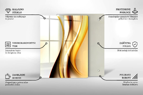 Üveg vágódeszka Kő absztrakció