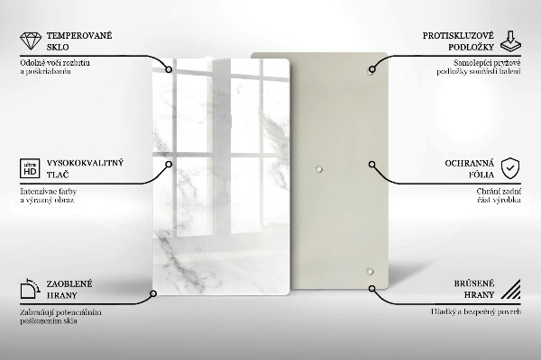 Üveg vágódeszka Modern márvány