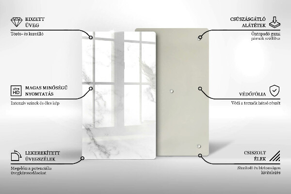 Üveg vágódeszka Modern márvány