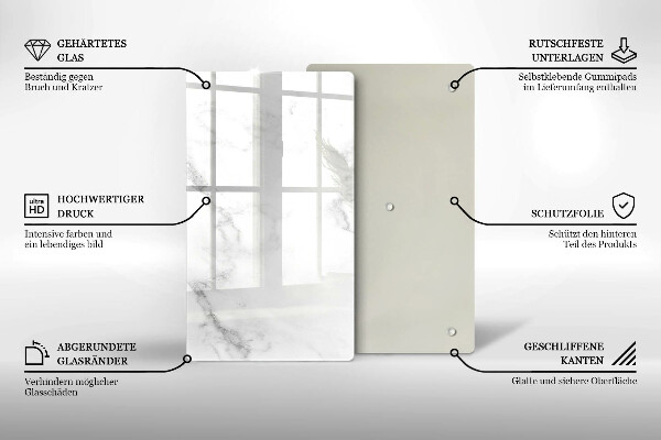 Üveg vágódeszka Modern márvány