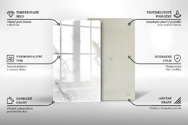 Üveg vágódeszka Modern márvány