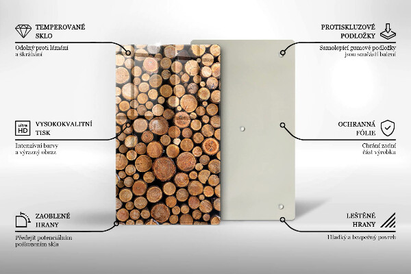 Üveg vágódeszka Fatörzsek