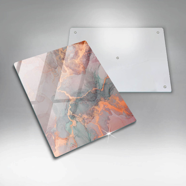 Üveg vágódeszka Márvány arannyal