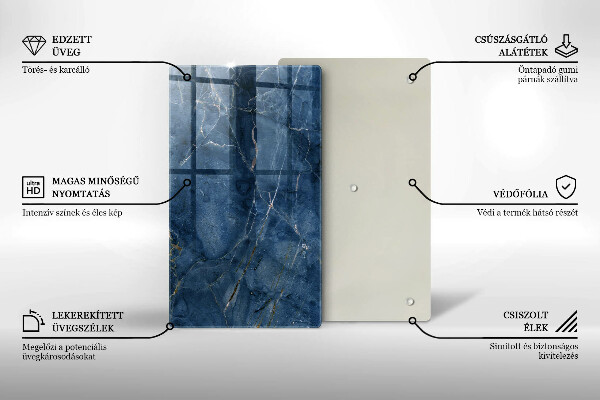 Üveg vágódeszka Márvány kő textúra