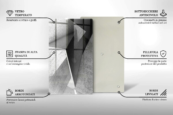 Üveg vágódeszka Konkrét absztrakció