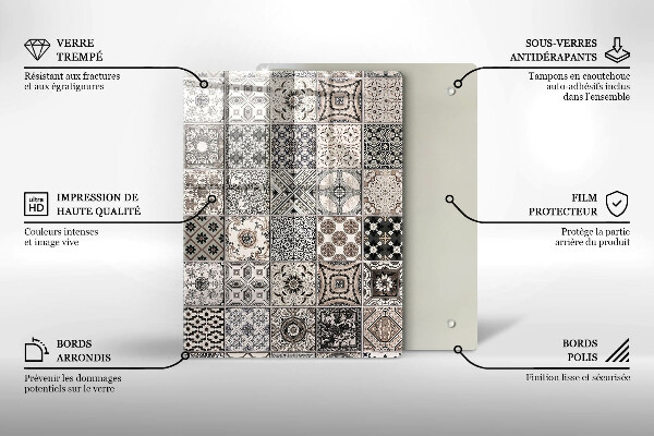 Üveg vágódeszka Konkrét absztrakció