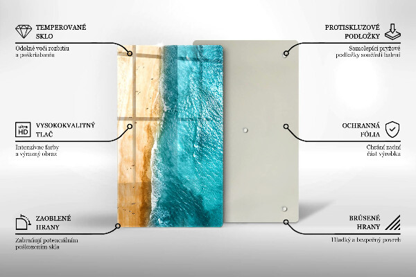 Üveg vágódeszka Tengerpart és tenger