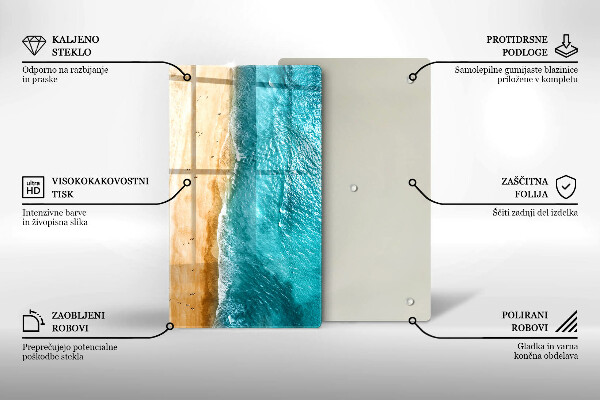 Üveg vágódeszka Tengerpart és tenger