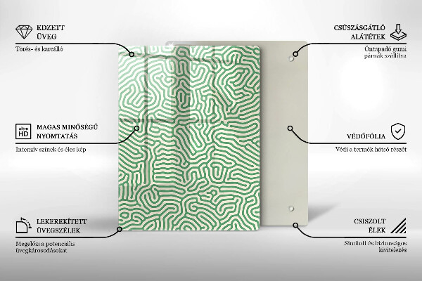 Üveg vágódeszka Természetes bambuszok