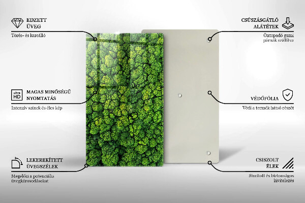 Üveg vágódeszka Természet moha növény