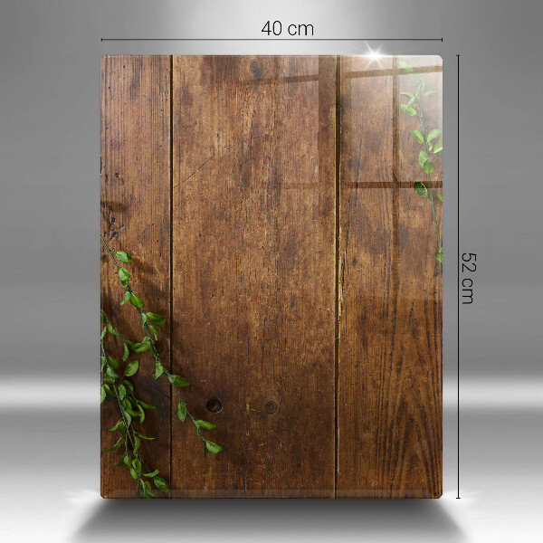 Üveg vágódeszka Fa táblák és levelek