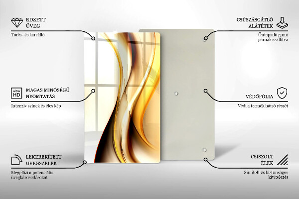 Üveg vágódeszka Absztrakt füst vonalak