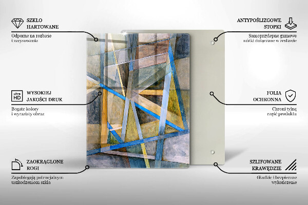 Üveg vágódeszka Absztrakt füst vonalak