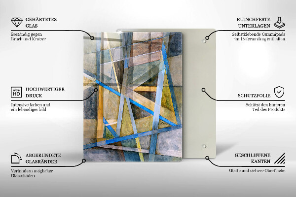 Üveg vágódeszka Absztrakt füst vonalak