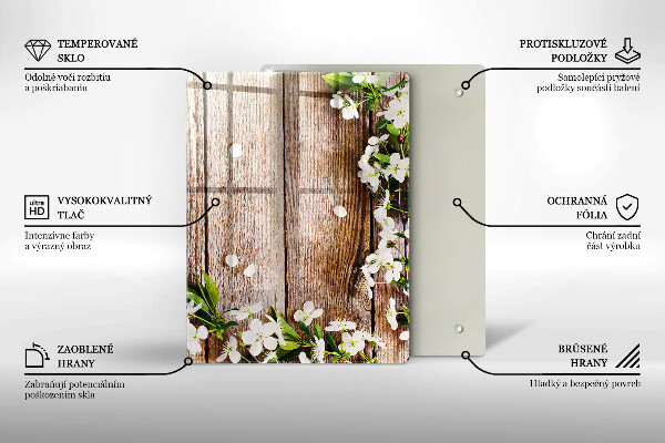 Üveg vágódeszka Napraforgó táblákon