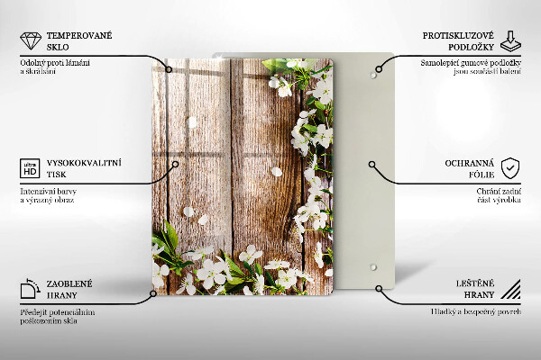 Üveg vágódeszka Napraforgó táblákon