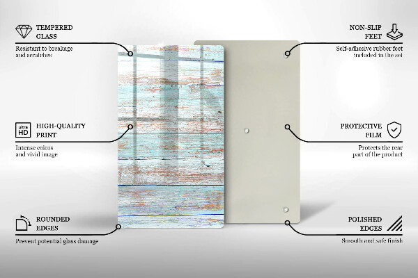 Üveg vágódeszka Régi vintage táblák