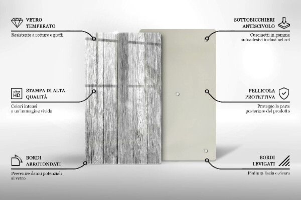 Üveg vágódeszka Régi fa táblák