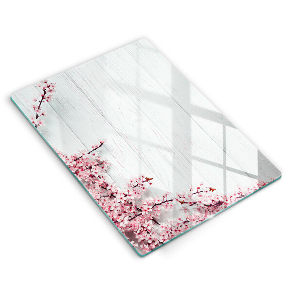 Üveg vágódeszka Virágok a táblákon