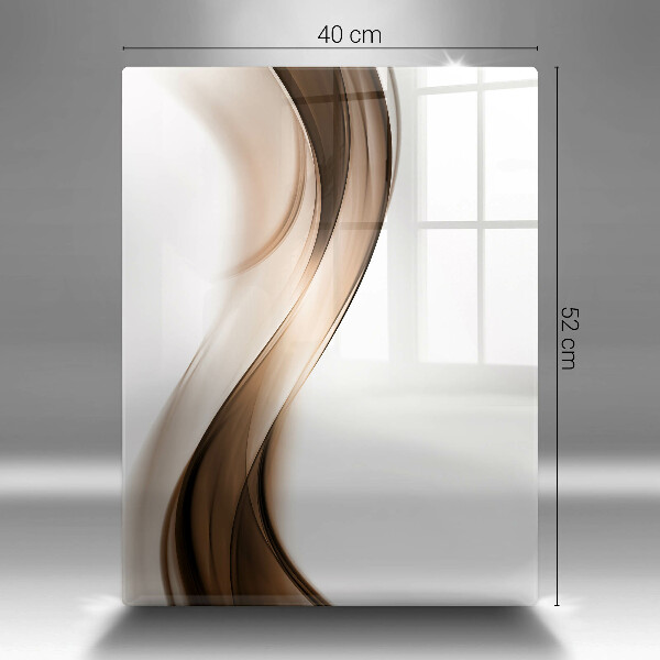 Üveg vágódeszka Absztrakt barna vonalak