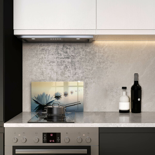 Üveg vágódeszka Liliom virágok a vízen