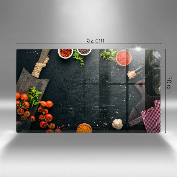 Üveg vágódeszka koktélparadicsom