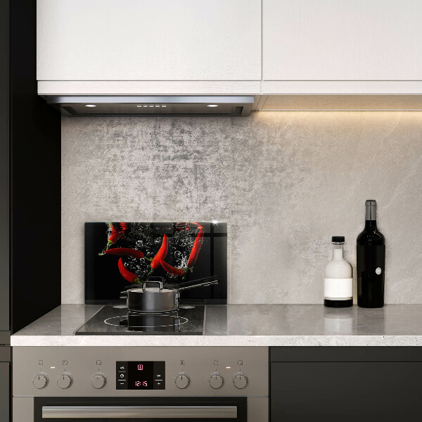 Üveg vágódeszka Chili paprika vízben