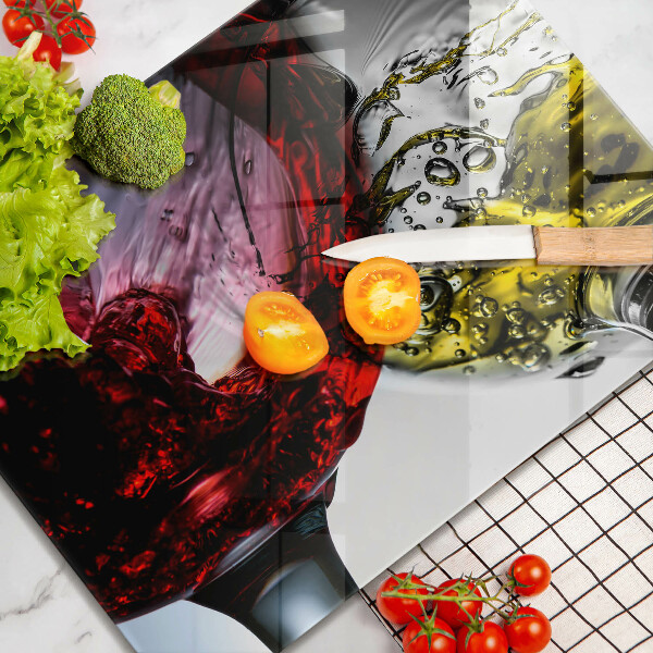 Üveg vágódeszka Pohár bor