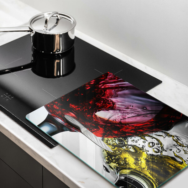 Üveg vágódeszka Pohár bor