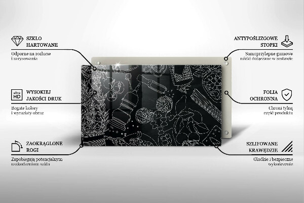 Üveg vágódeszka Konyhai kiegészítők