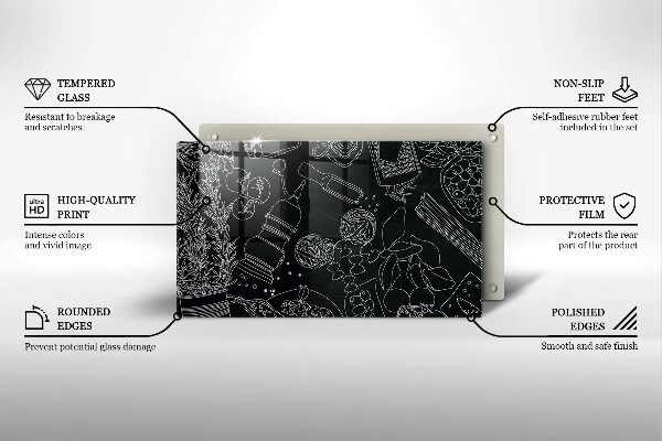 Üveg vágódeszka Konyhai kiegészítők