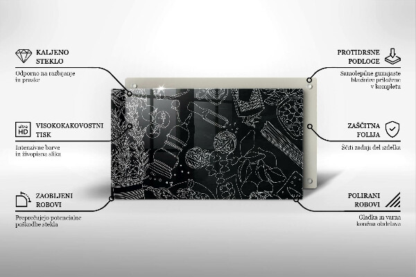 Üveg vágódeszka Konyhai kiegészítők