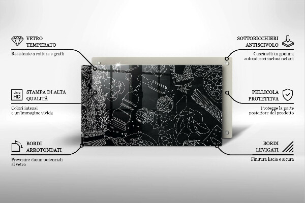 Üveg vágódeszka Konyhai kiegészítők