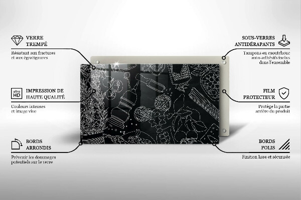 Üveg vágódeszka Konyhai kiegészítők