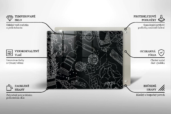 Üveg vágódeszka Konyhai kiegészítők