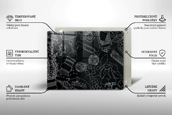 Üveg vágódeszka Konyhai kiegészítők