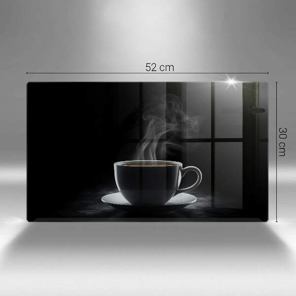 Üveg vágódeszka Forró csésze kávé