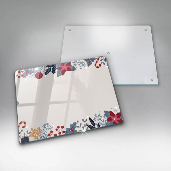 Üveg vágódeszka karácsonyi díszek