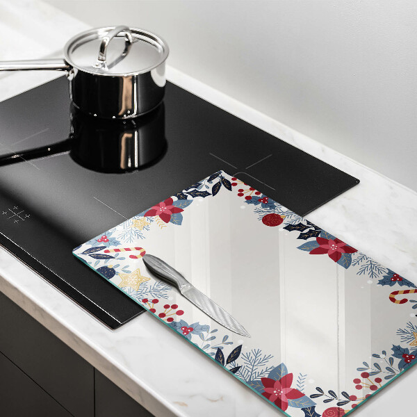 Üveg vágódeszka karácsonyi díszek