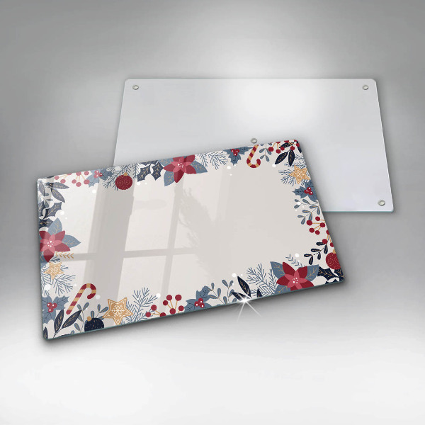 Üveg vágódeszka karácsonyi díszek