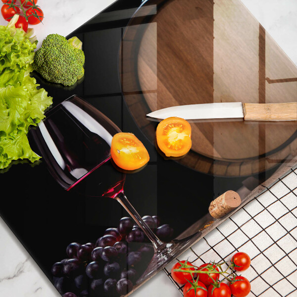 Üveg vágódeszka Hordós borospohár