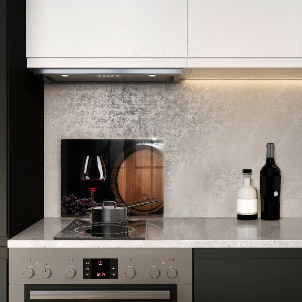 Üveg vágódeszka Hordós borospohár