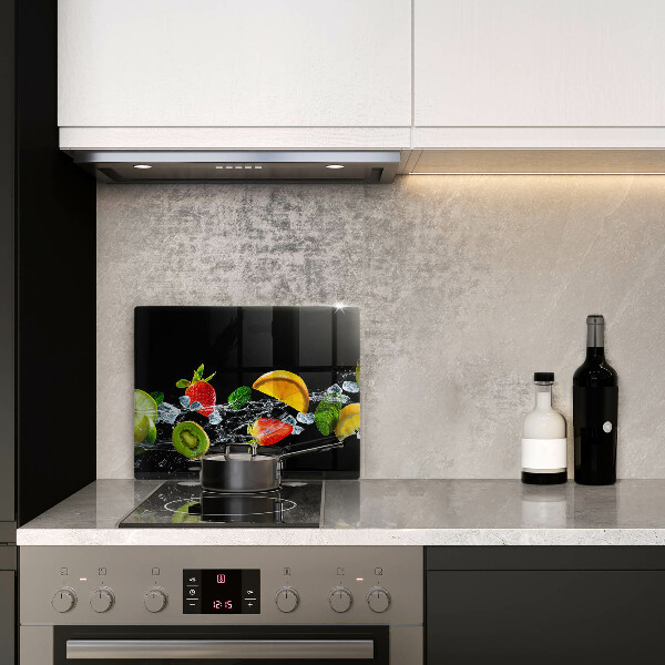 Üveg vágódeszka Gyümölcsök vízben